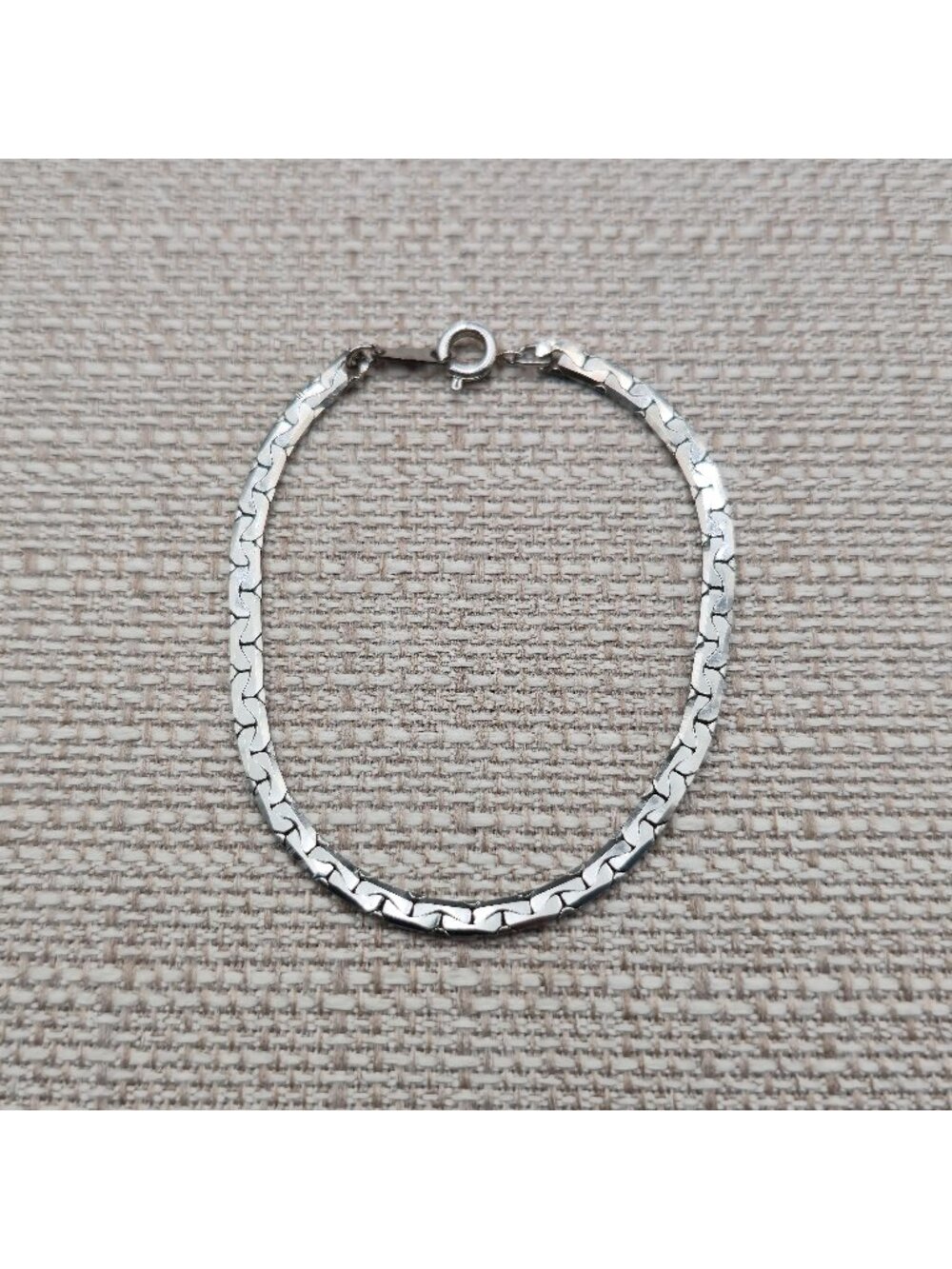7 Inch Stainless Steel Flat T Link Chain Bracelet, Minimalist Jewelry A8204